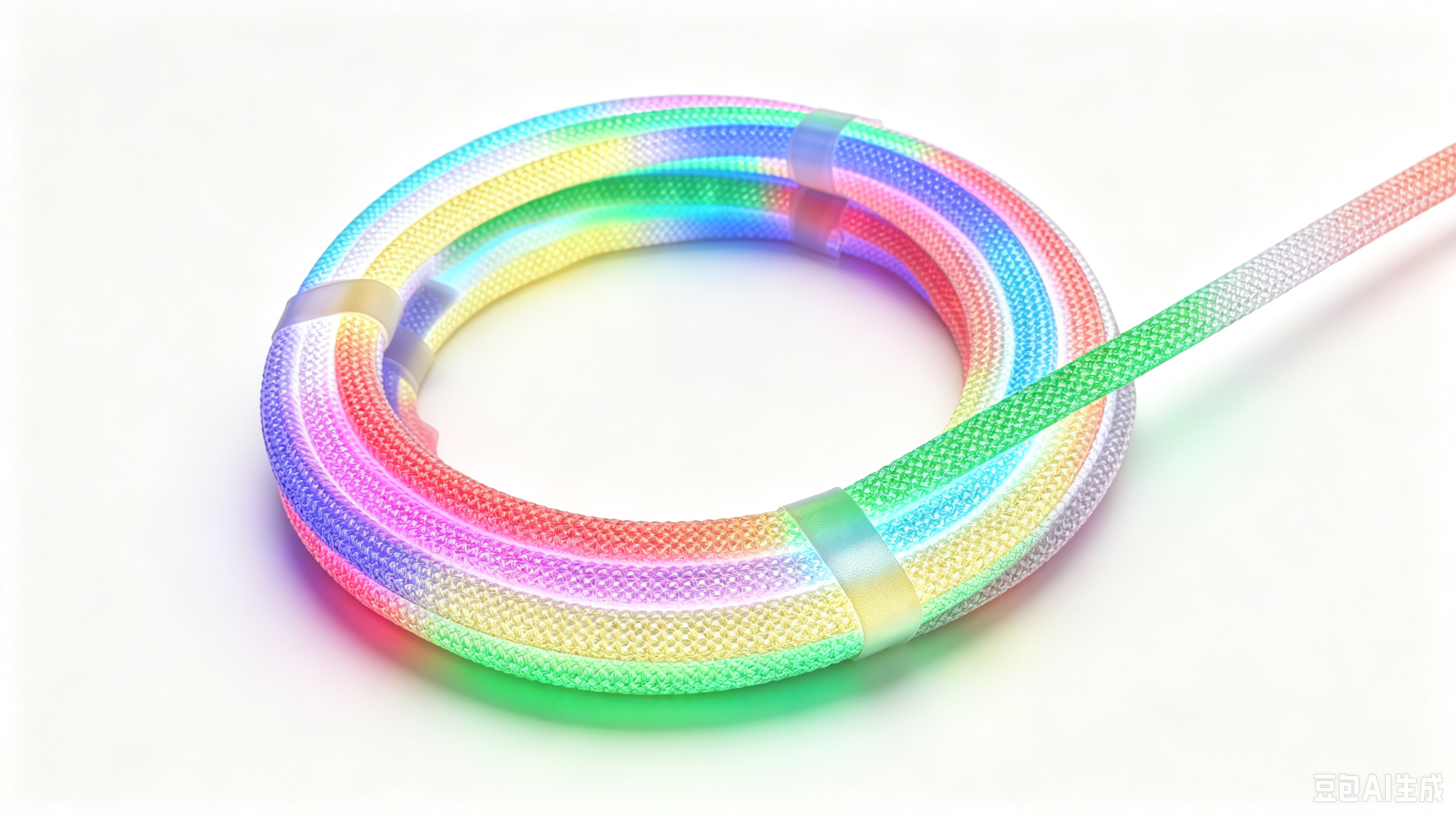Best Selling D15 Braided Pixel String Light – 50 LEDs/m, WS2811, IP67, 360° Beam