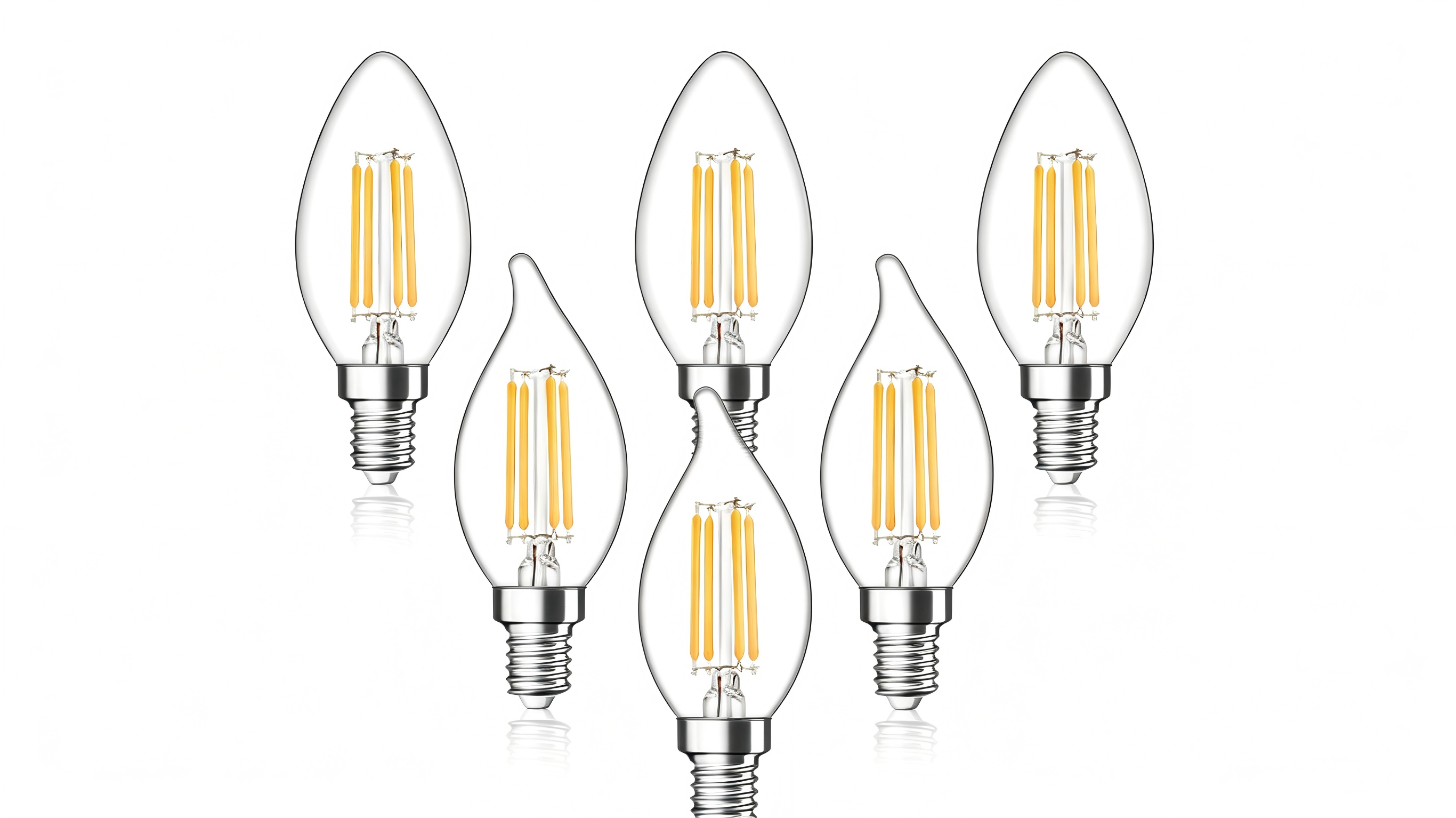 C35 Glass Filament Candle Bulb