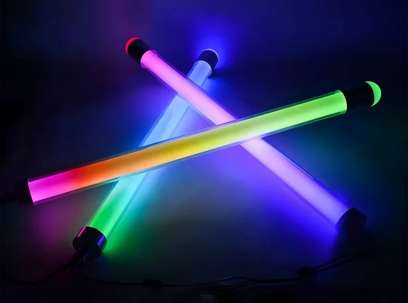 New D40mm 360° RGB Pixel Tube – SPI/DMX, 144 LEDs, DC12V/24V