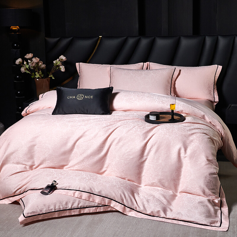 60-thread-count jacquard four-piece set [Rose Series]