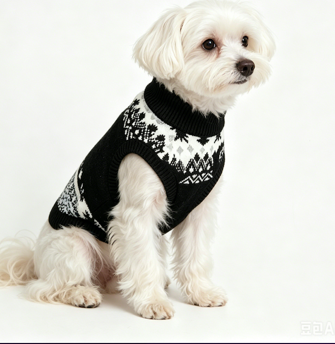 Vintage Christmas Snowflake Knit Matching Sweater Set for Human & Dog 4