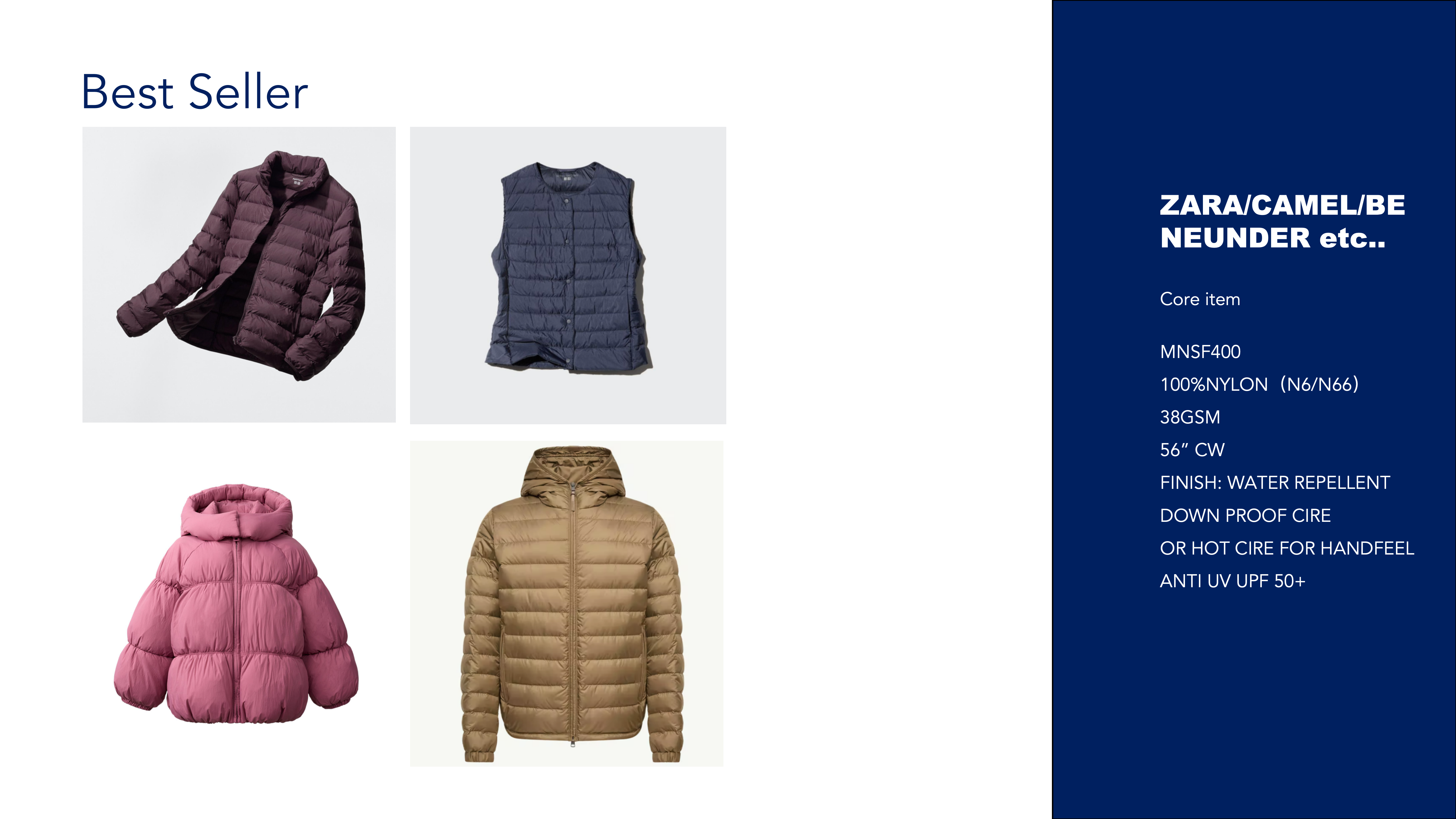 ZARA/CAMEL/BE NEUNDER, etc.