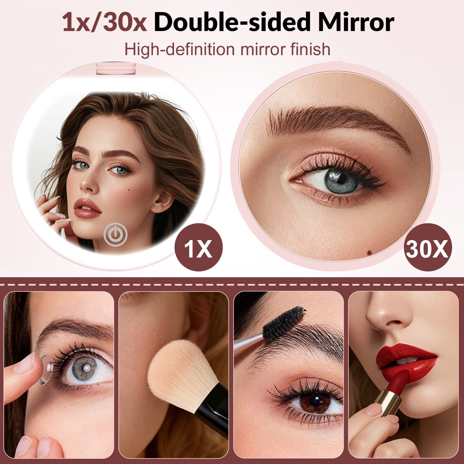 1x/30x Double-Sided Mirror