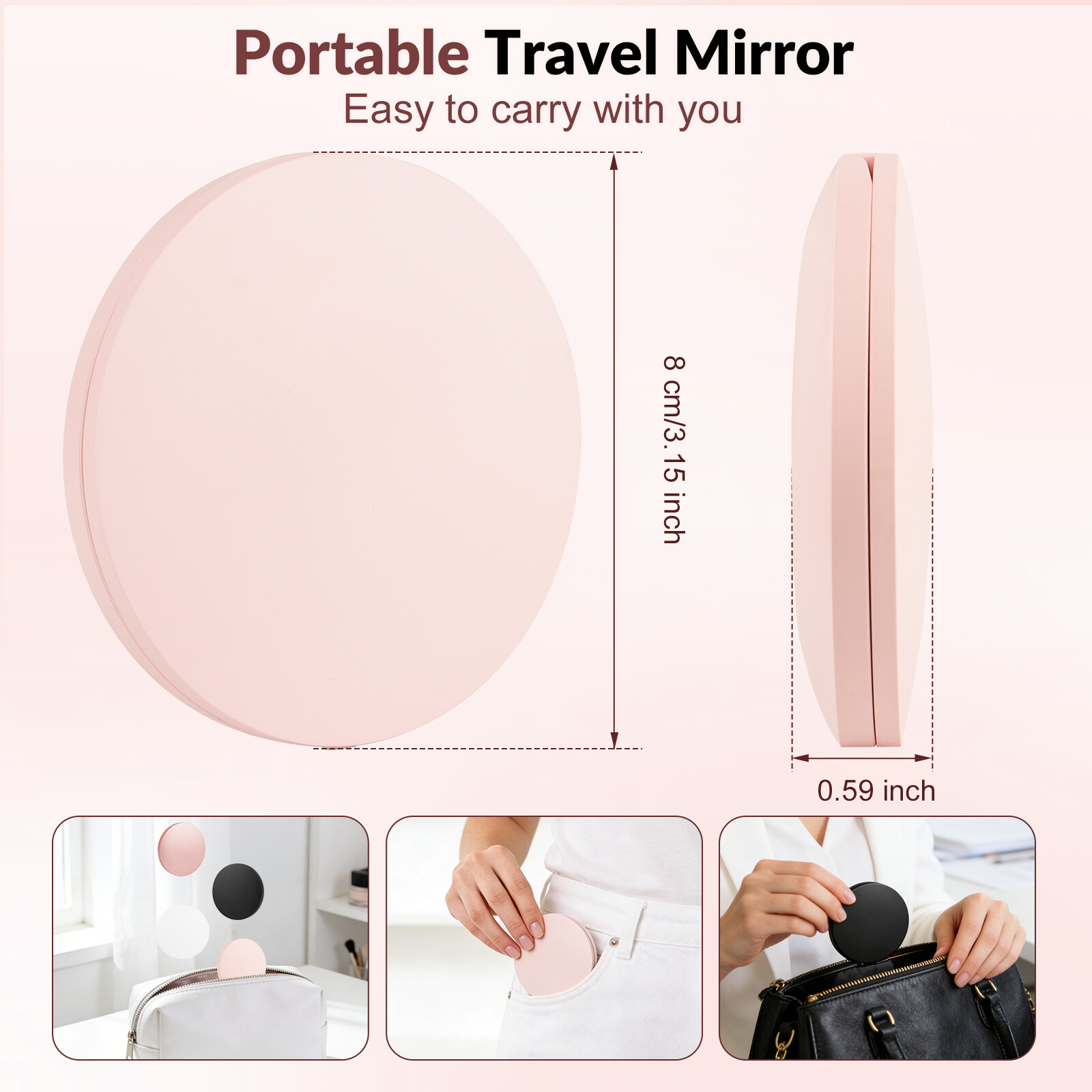 Portable Travel Mirror
