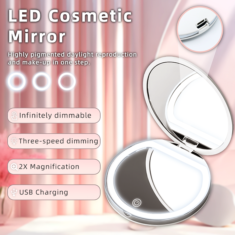 ZM-LED-001 Round Compact LED Mirror