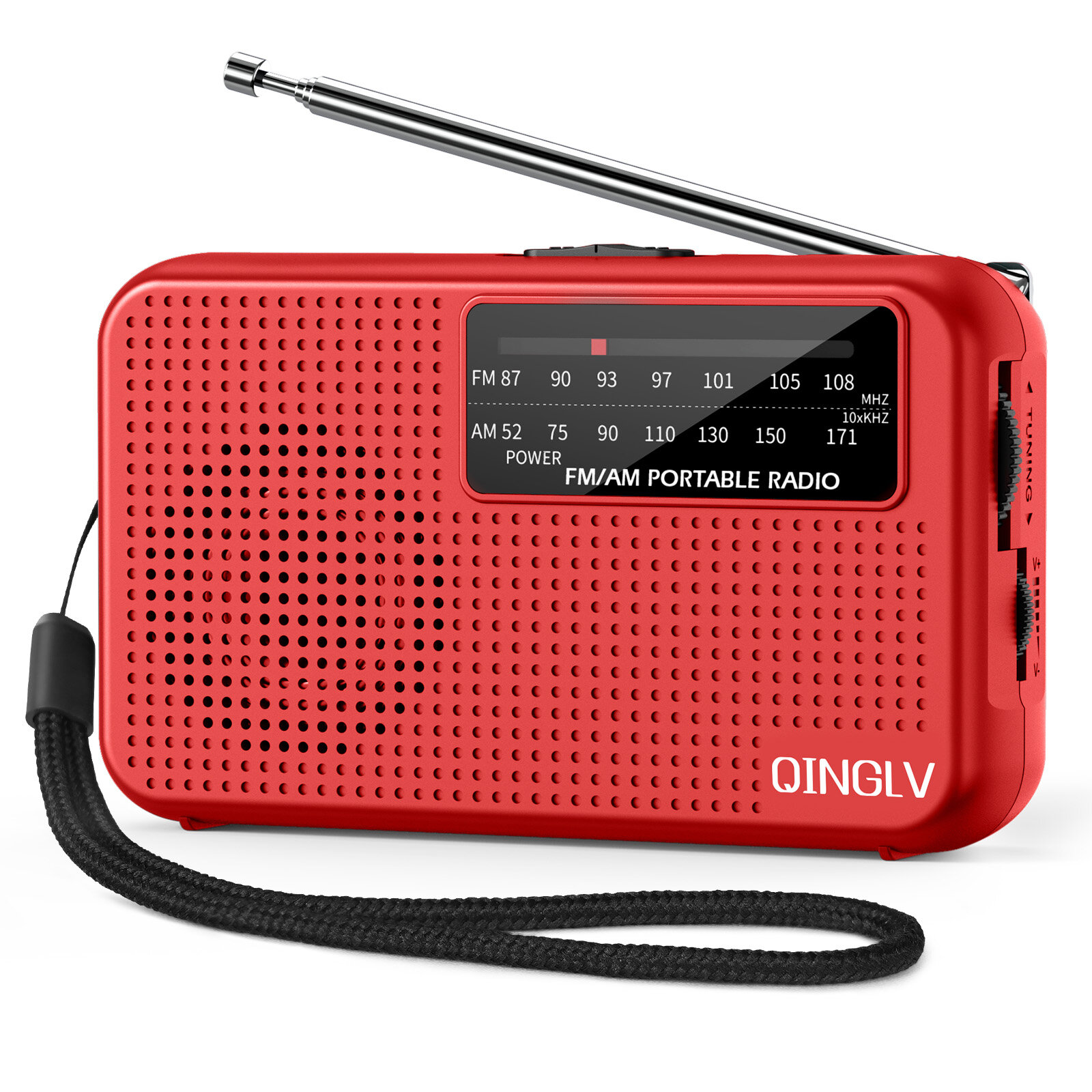 Portable FM/AM Radio - Red