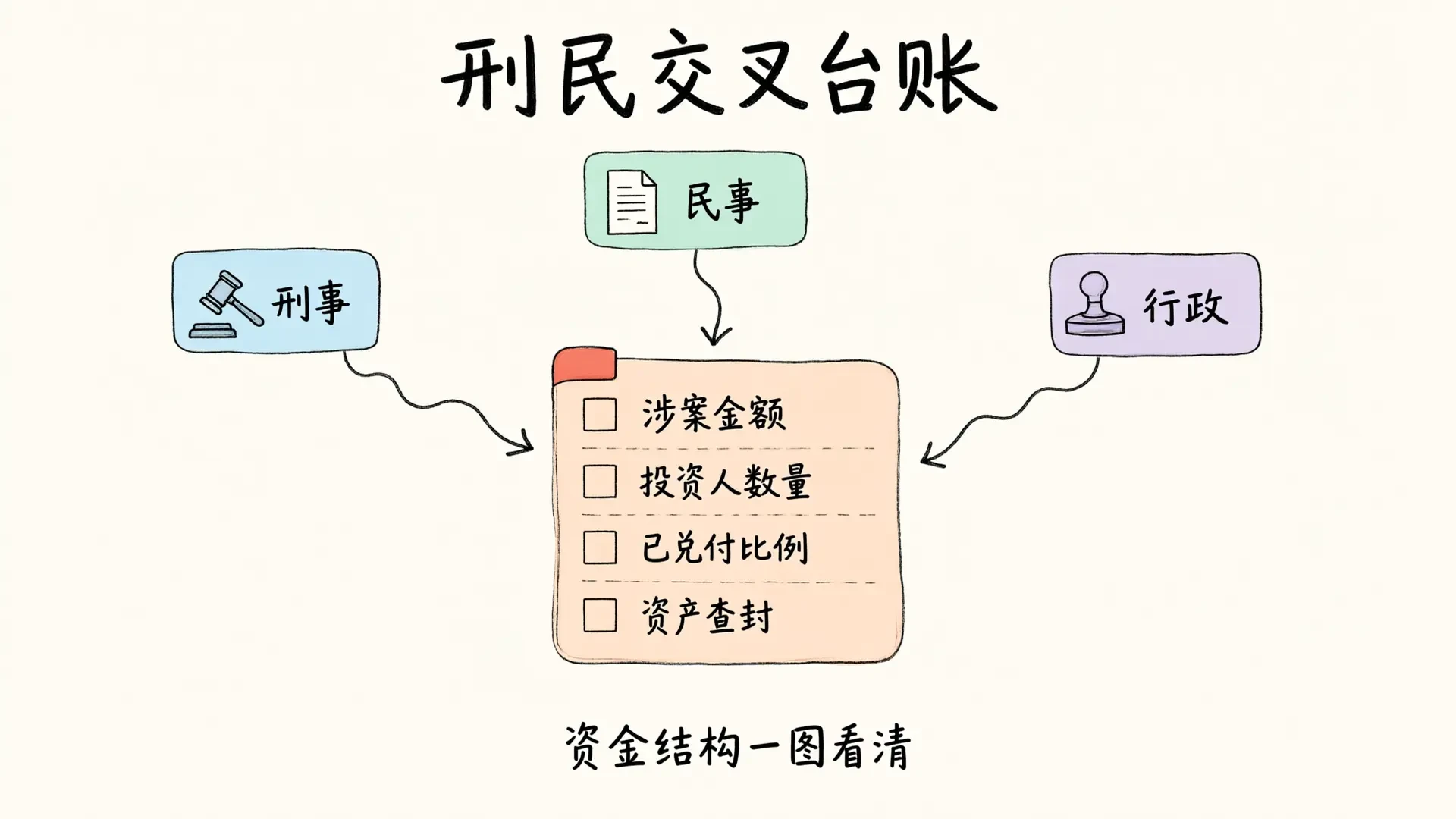 刑事、民事、行政三类风险汇入同一台账