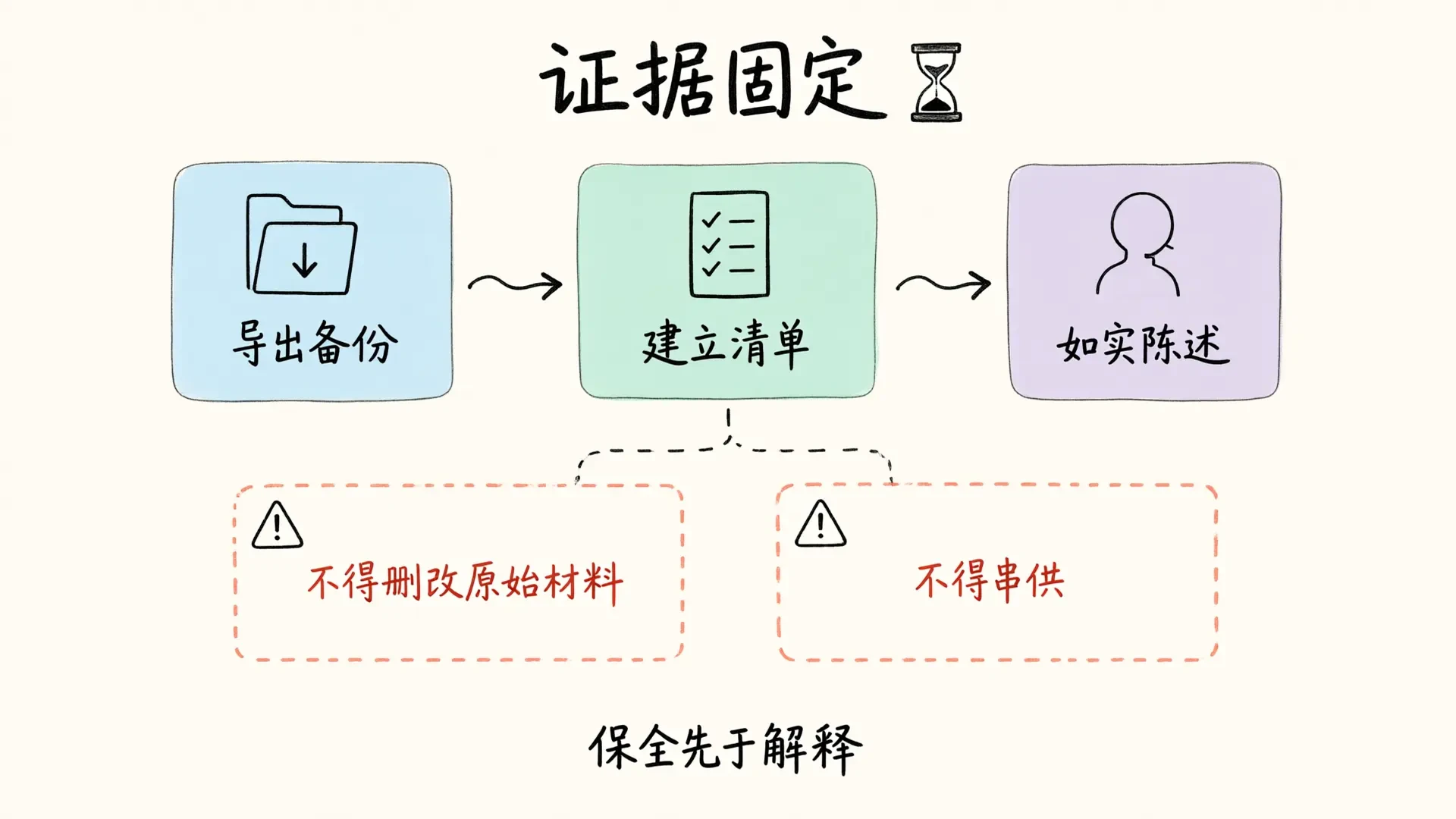 证据固定的三个动作与两条禁止性纪律