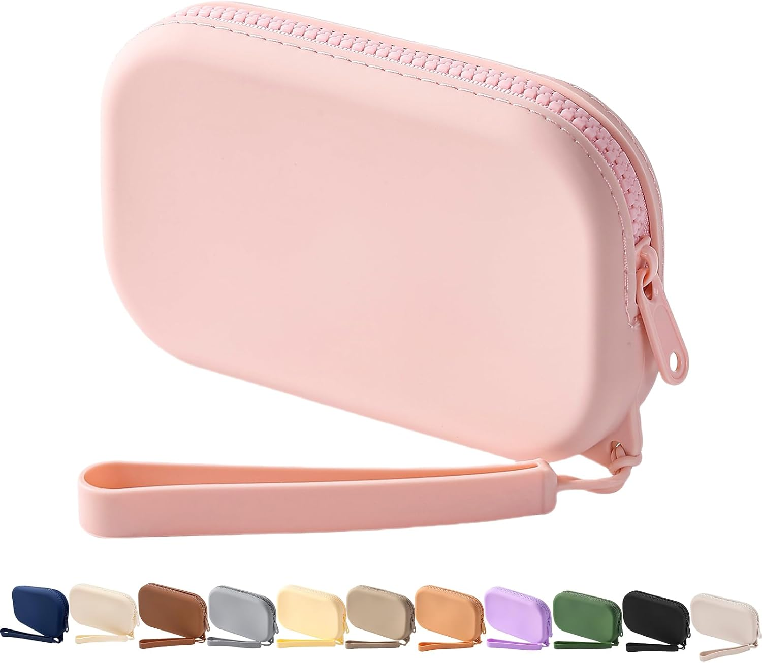 Custom Color & Logo Silicone Waterproof Portable Travel Makeup Bag, Cosmetic Organizer Pouch,