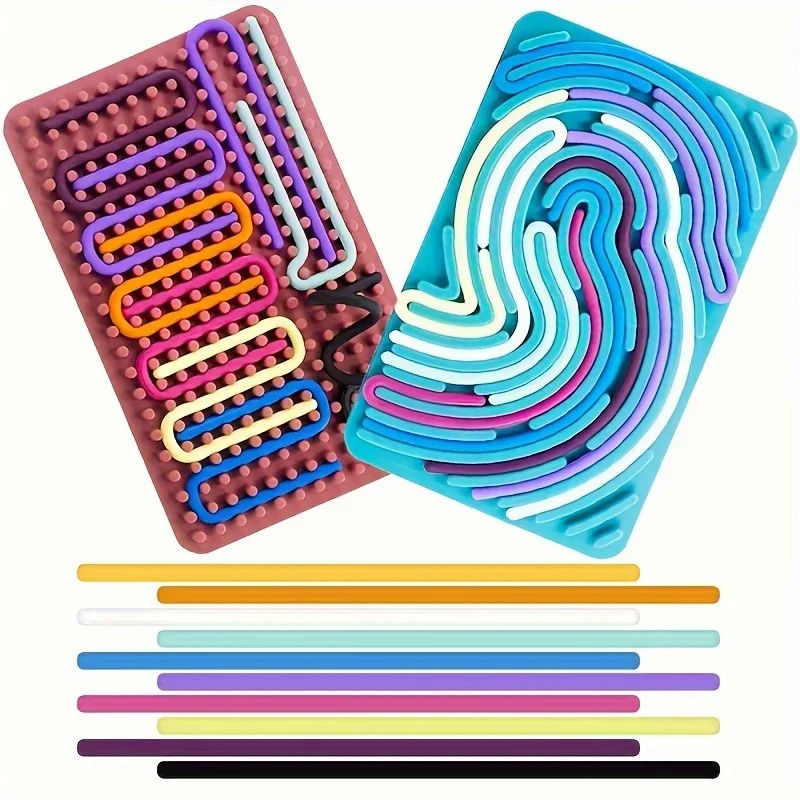 Silicone Sensory Activity Board, Calm Down Fidget Toy for Stress & Anxiety Relief