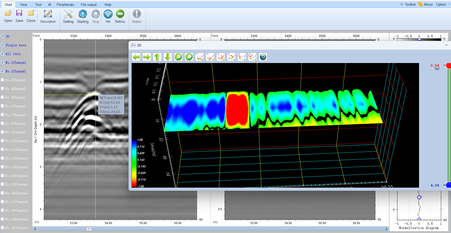 爬壁式探地雷达 SL-WallScan GPR 图3