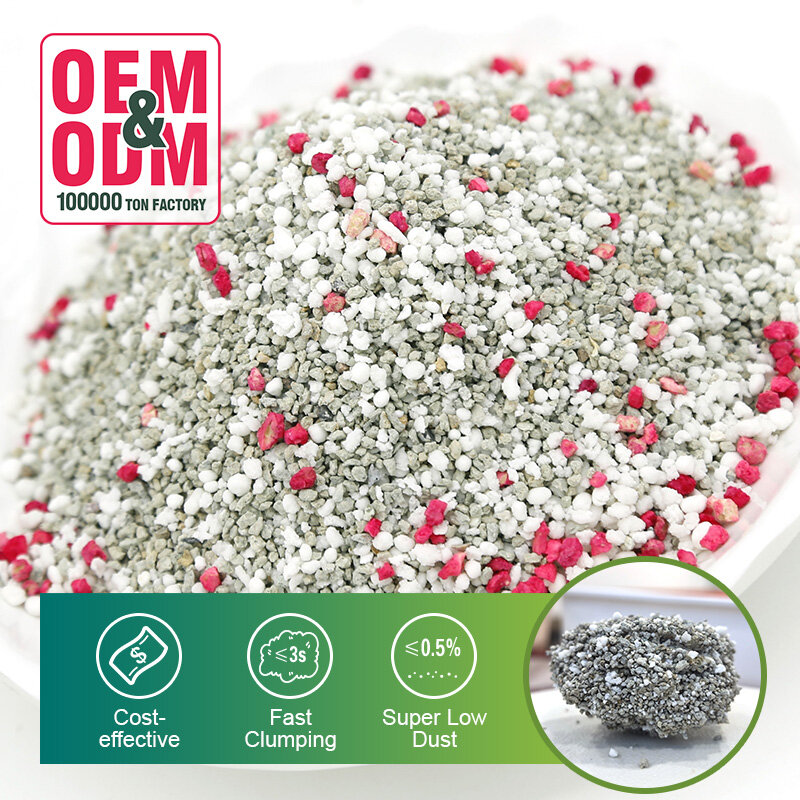 Eco Mixed Bentonite Cassava Cat Sand With Odor Control Deodorant Granules Eco Mixed Bentonite Cassava Cat Sand With Odor Control Deodorant Granules