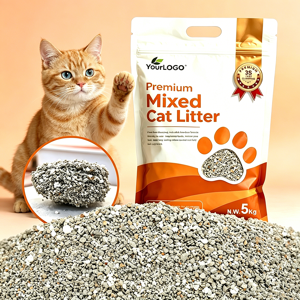 Natural Mixed Cat Litter Crushed Bentonite Cassava Blend Soft Paw-Friendly Cat Sand Natural Mixed Cat Litter Crushed Bentonite Cassava Blend Soft Paw-Friendly Cat Sand