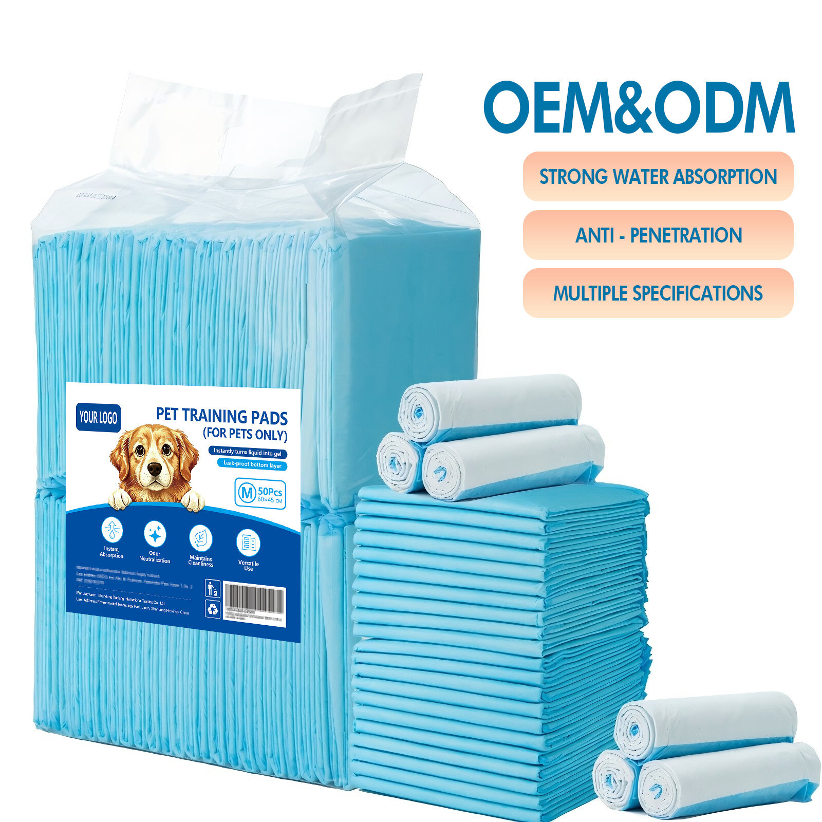 Disposable Super Absorbent Pet Pee Pads Dog Puppy Training Pads - gallery thumbnail 2