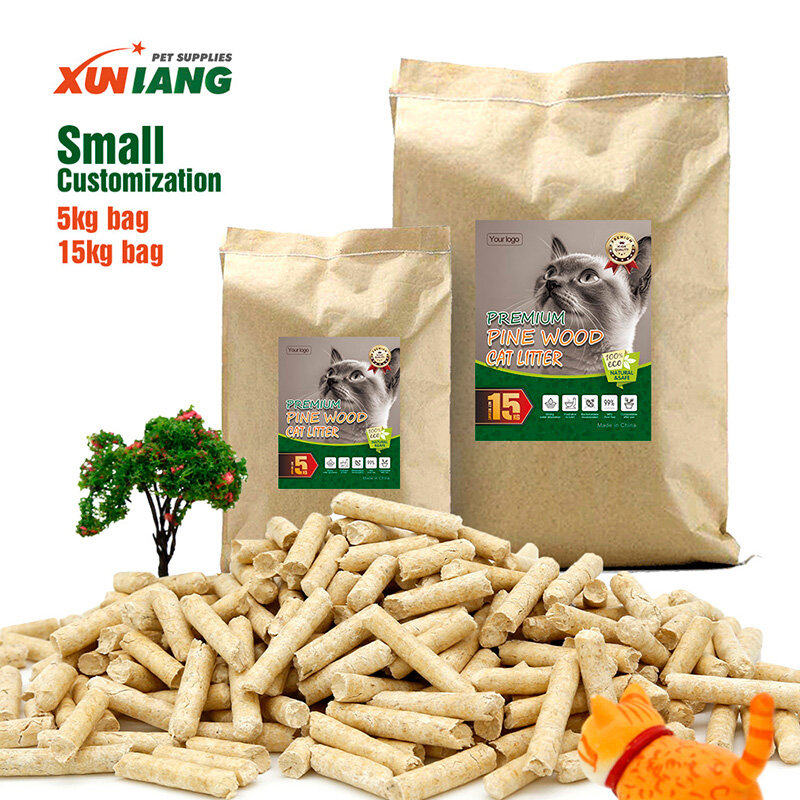 Wholesale Natural Pine Wood Pellet Cat Litter Biodegradable Flushable Kitty Sand Wholesale Natural Pine Wood Pellet Cat Litter Biodegradable Flushable Kitty Sand