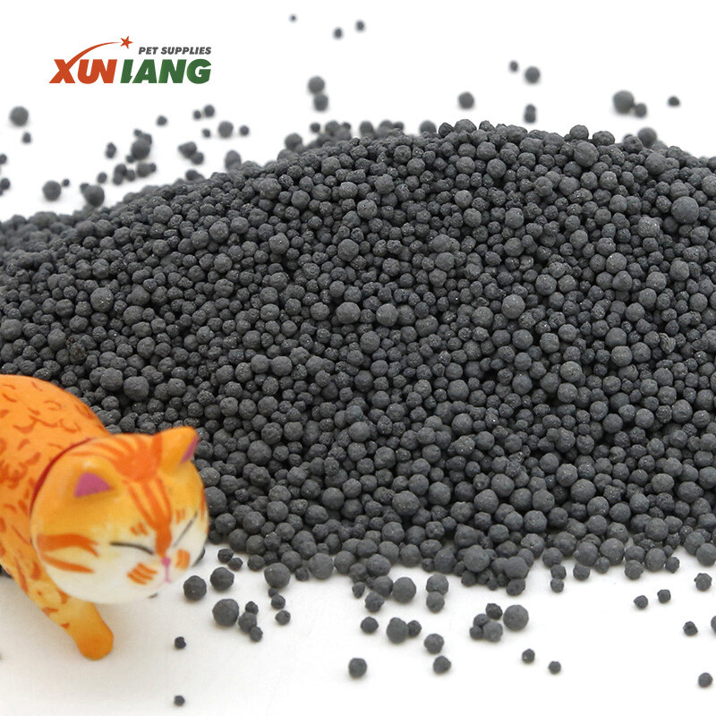 Spherical Activated Carbon Bentonite Cat Litter High Efficiency Odor Removal Cat Sand