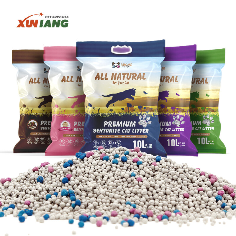 Factory Wholesale Spherical Sodium Bentonite Cat Litter Multi Scent Dust Free OEM Custom Factory Wholesale Spherical Sodium Bentonite Cat Litter Multi Scent Dust Free OEM Custom