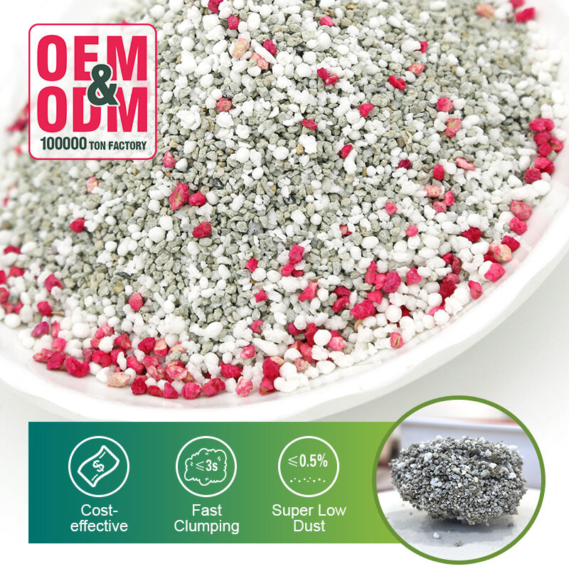 Bentonite & Cassava Mixed Cat Litter BCM-4 Size:0.5-2.5mm