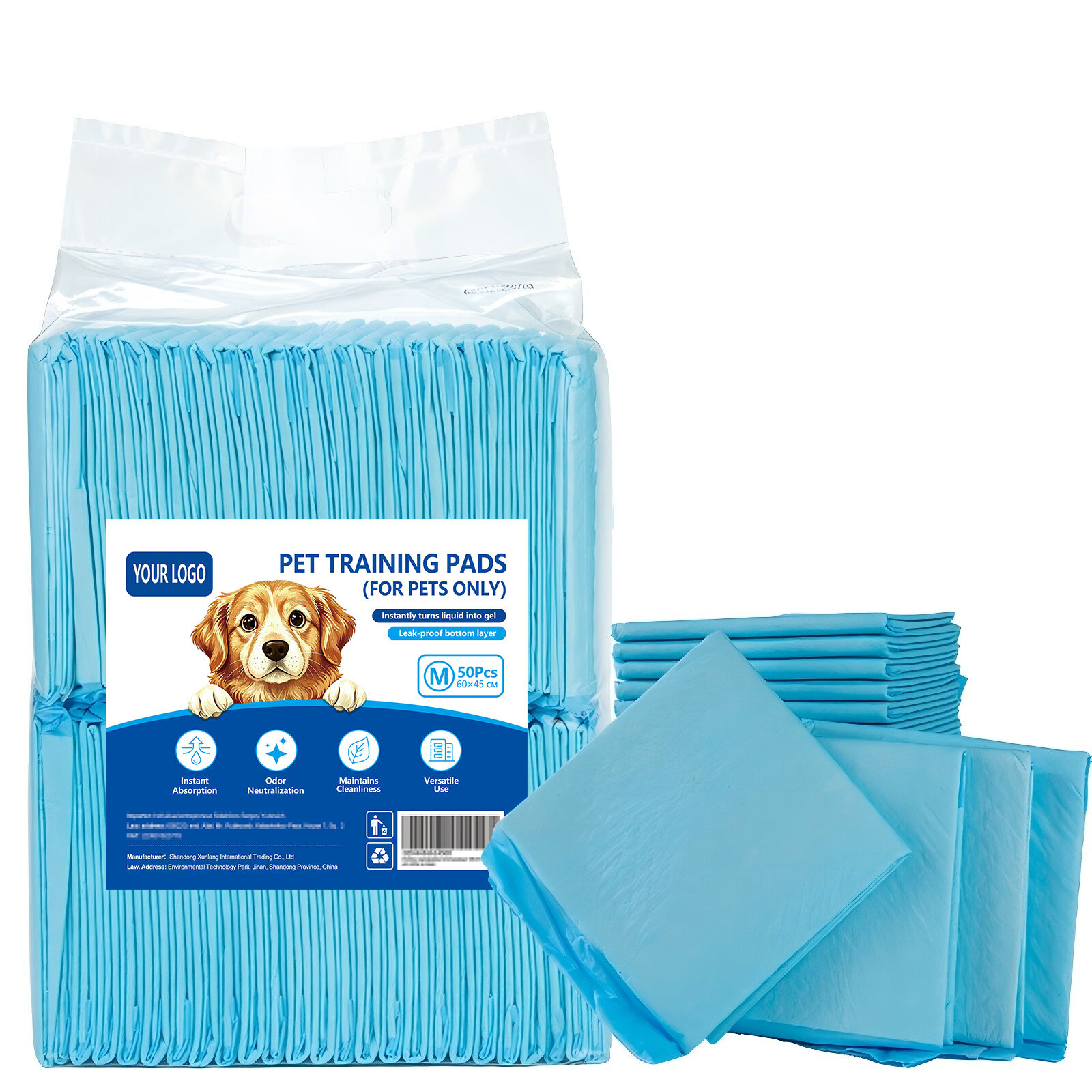 Wholesale Super Absorbent Pet Pee Pads Leak Proof Puppy Training Pads - gallery thumbnail 2