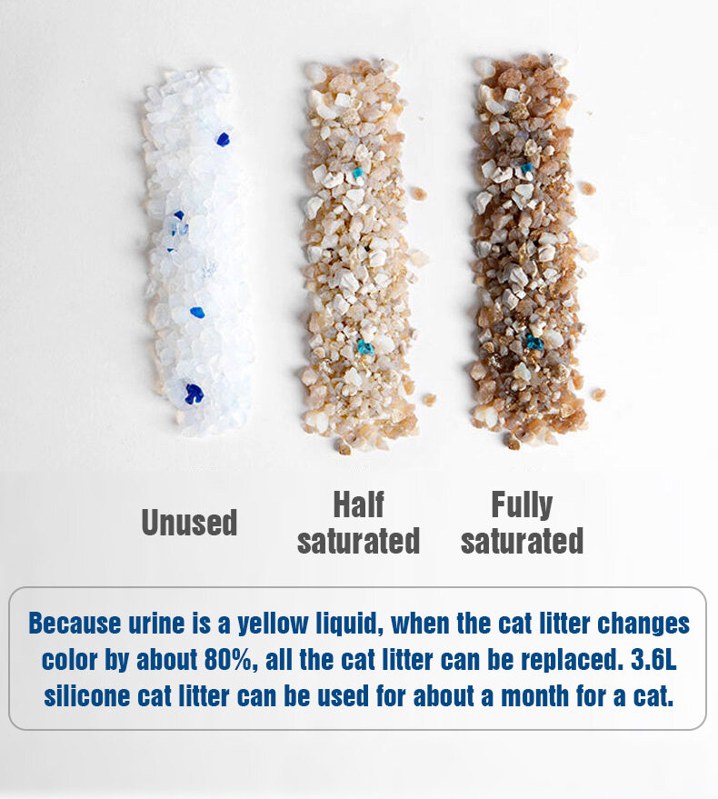 Silica Gel Crystal Cat Litter Odor Control Non-Clumping Crystal Kitty Litter 5