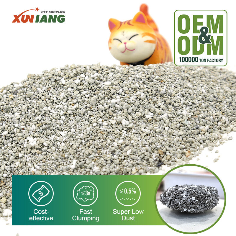 Mixed Bentonite &Cassava Cat Litter Low Dust Strong Clumping Deodorizing OEM Wholesale Cat Sand  - gallery thumbnail 2