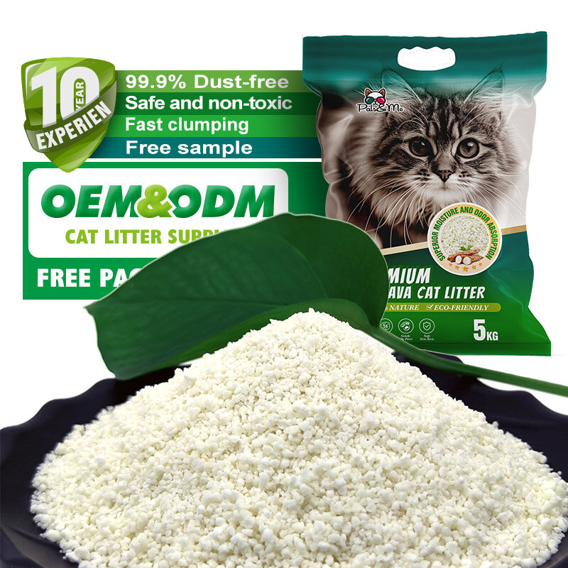 Natural Biodegradable Cassava Cat Litter Low Dust Deodorizing Flushable Cat Sand For Cats Natural Biodegradable Cassava Cat Litter Low Dust Deodorizing Flushable Cat Sand For Cats