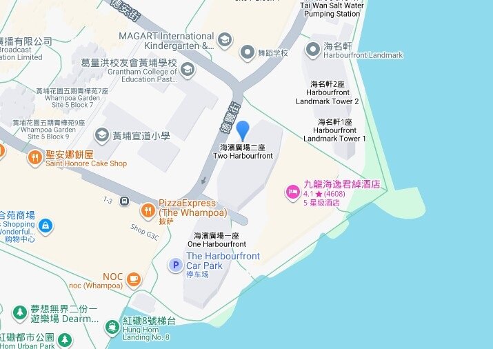 Two Harbourfront Office Location Map