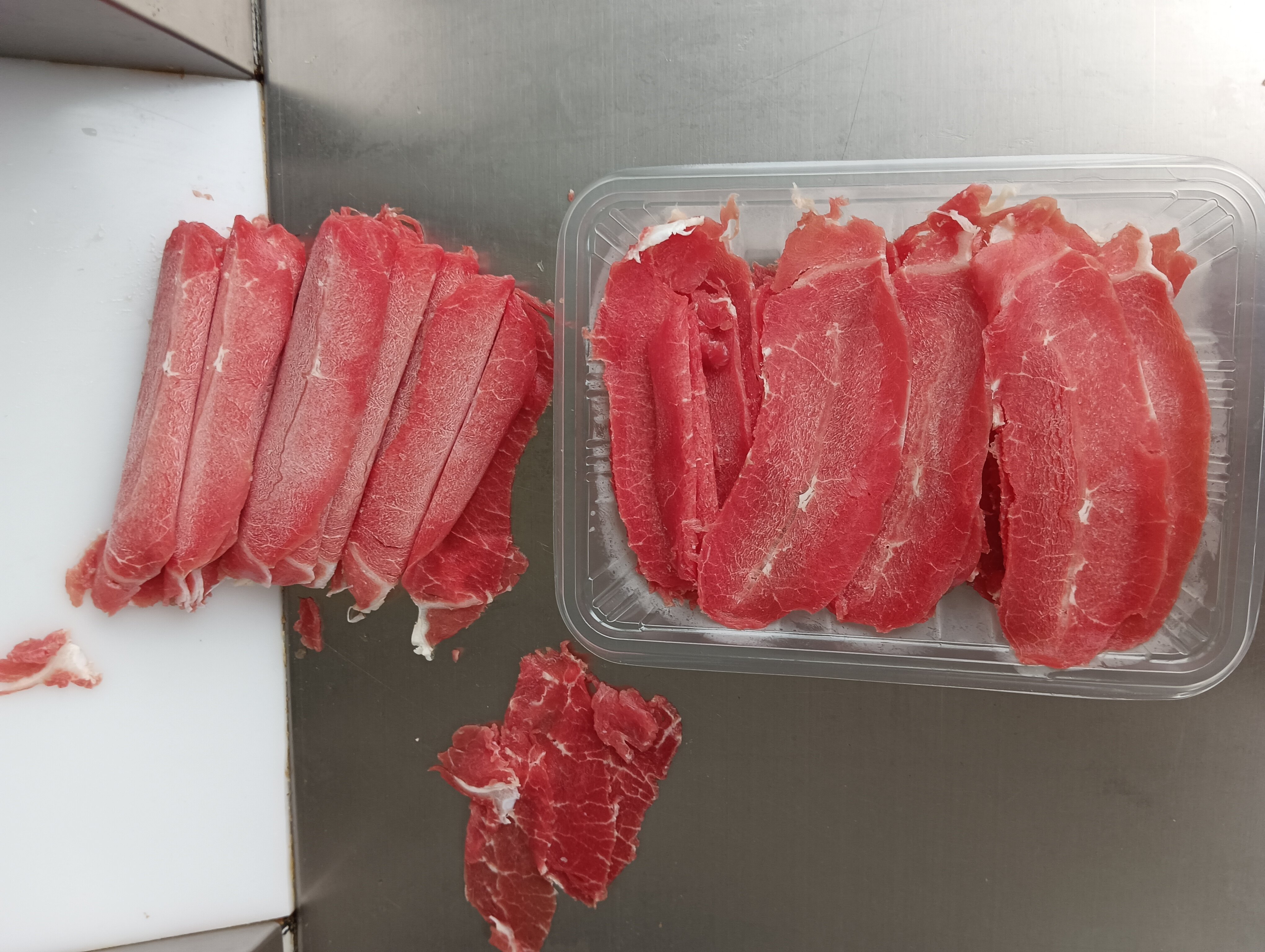 【原切0添加】板腱牛肉薄片1000g 100g×10袋独立分装 煎烤炒涮全能