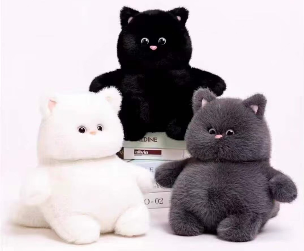 Rabbit Fur Cat Plush Toy Stuffed Animal Toys