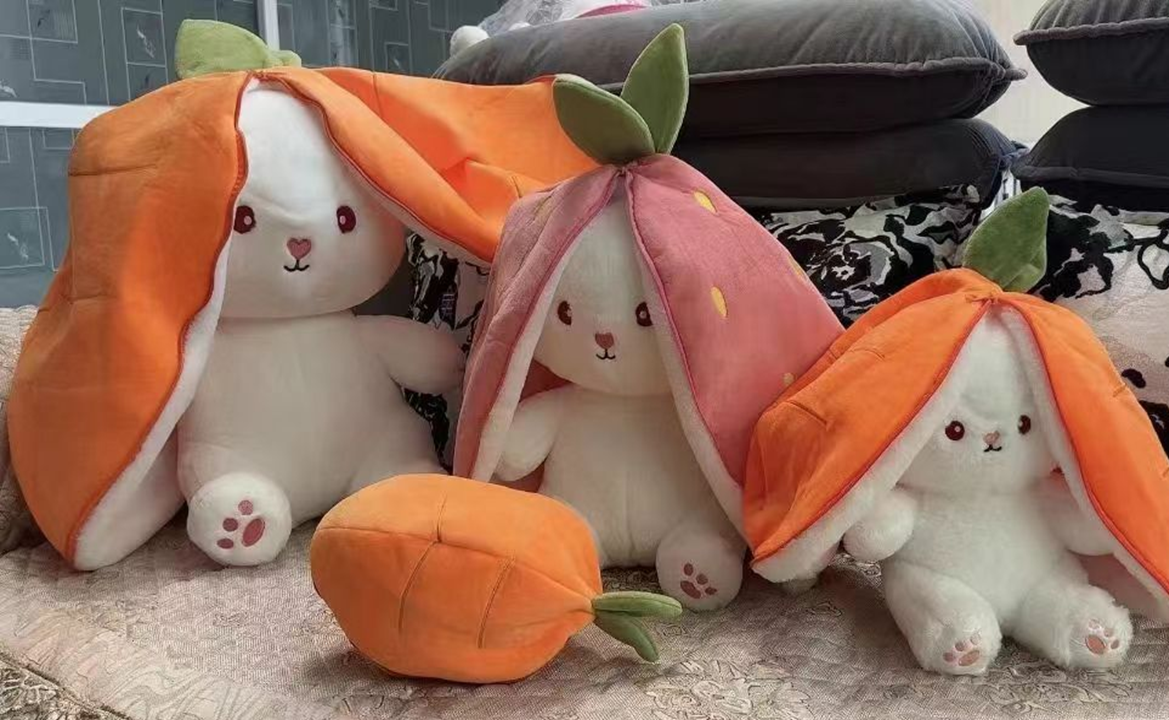 Transforming Radish Rabbit Plush Toy Stuffed Animal Toys