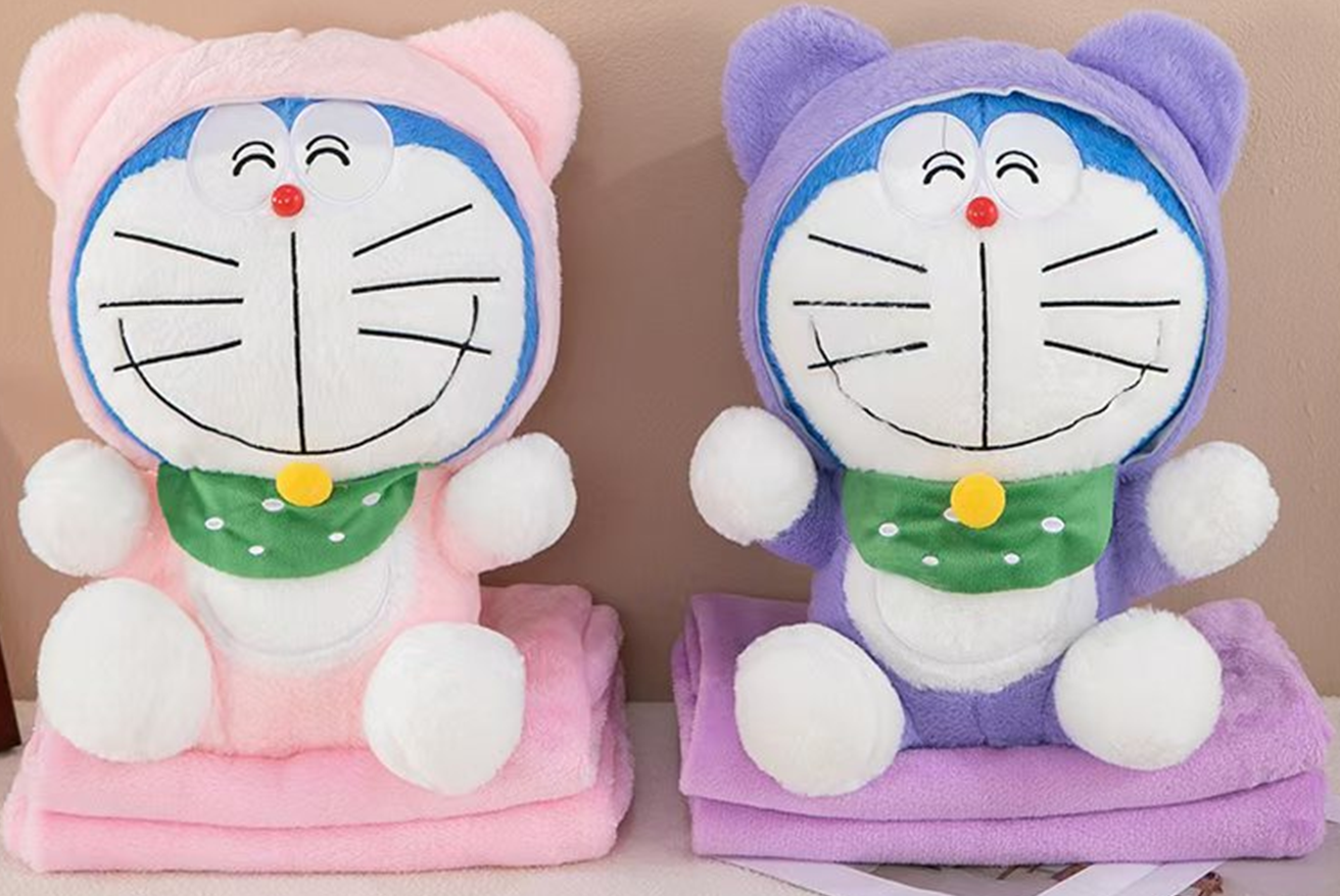 New Doraemon Plush Toy Blanket