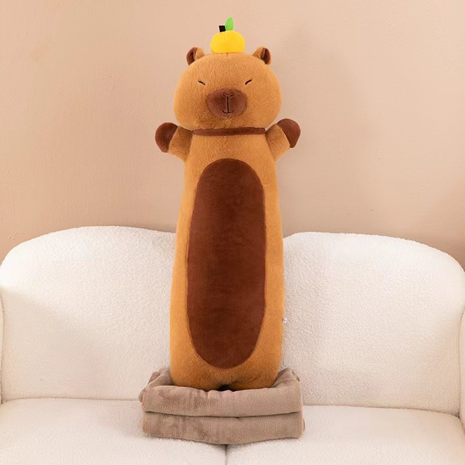 Standing Capybara Plush Toy Blanket