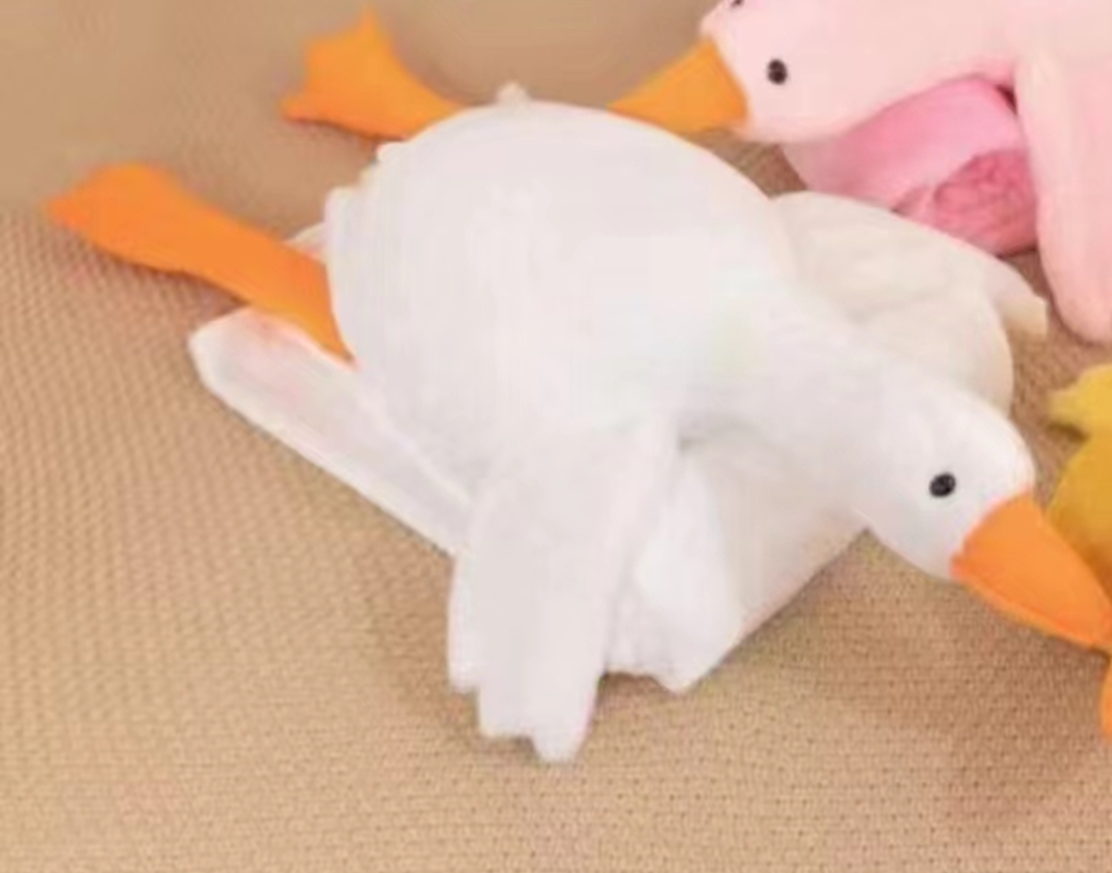 Big White Goose Plush Toy Blanket