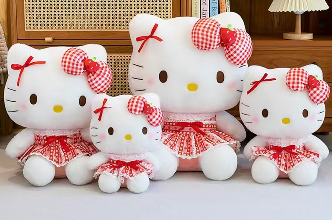New Strawberry Kitty Cat Plush Toy Stuffed Animal Toys