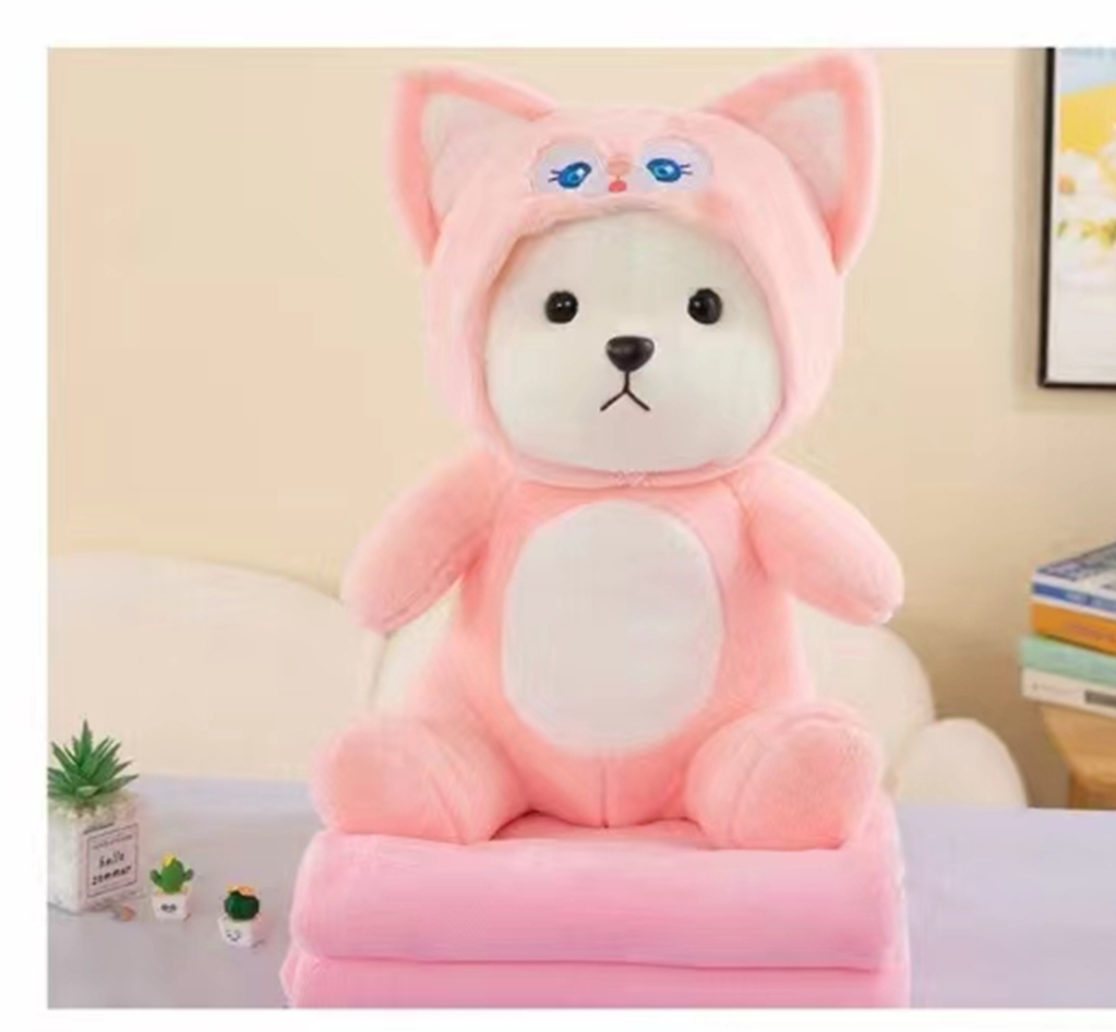 Belle Lina Bear Plush Toy Blanket