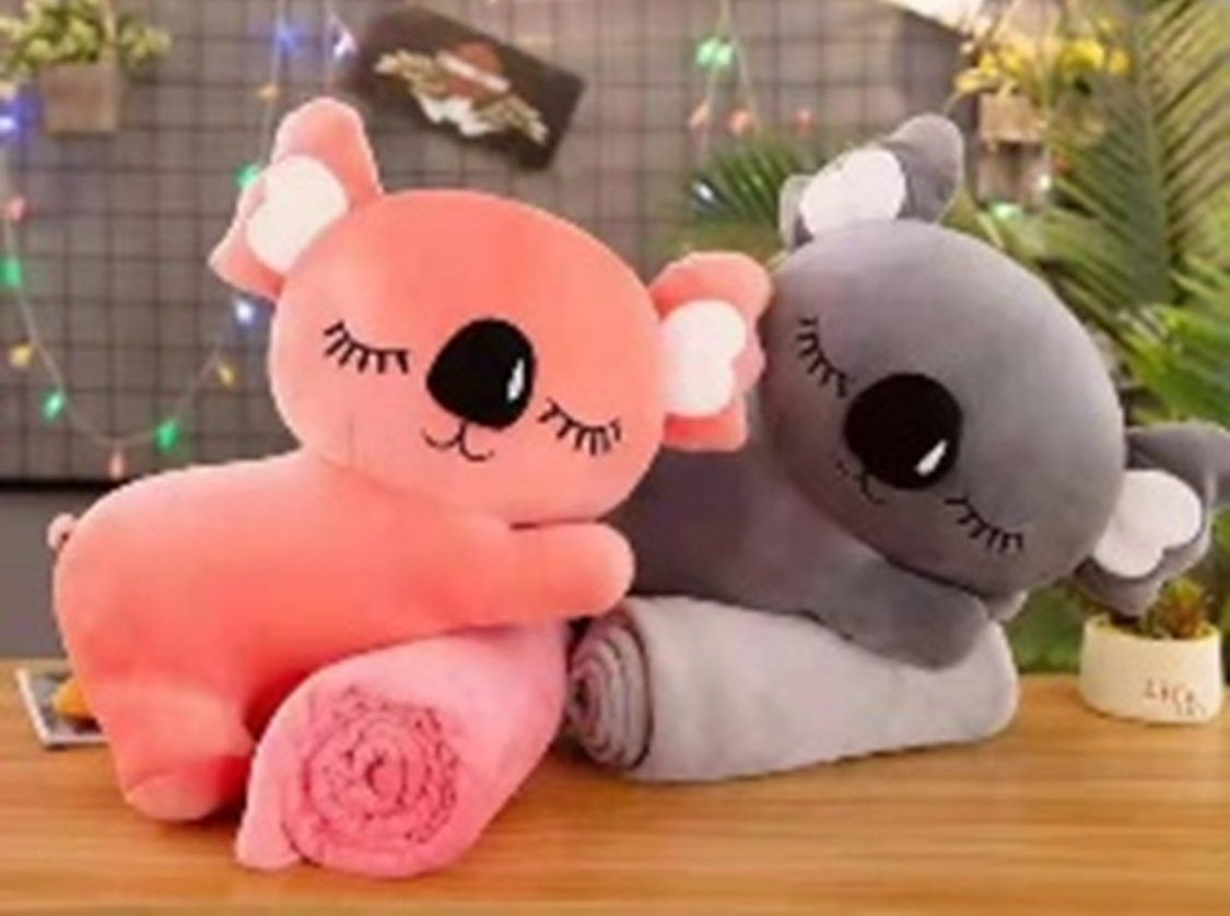 Lying Koala Plush Toy Blanket