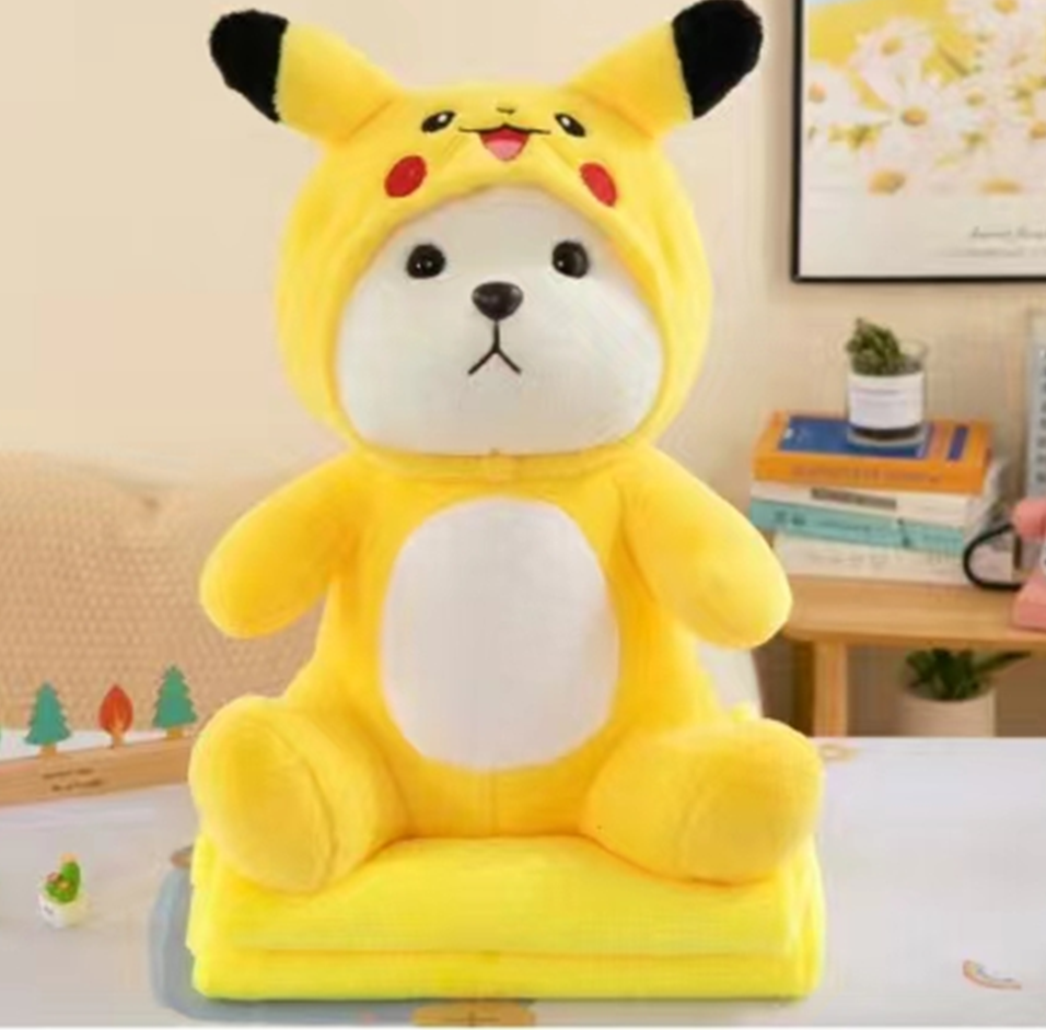 Pikachu Lina Bear Plush Toy Blanket