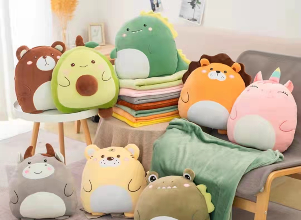 Animal Style Plush Toy Blanket