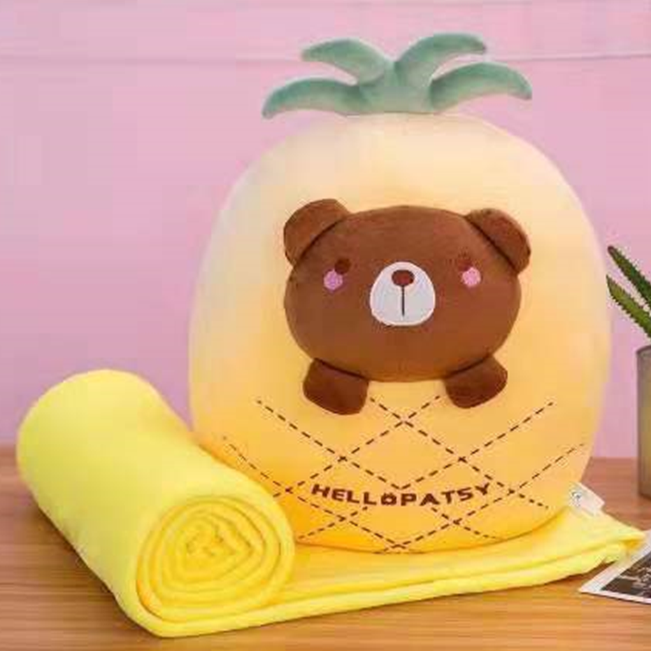 Pineapple Plush Toy Blanket