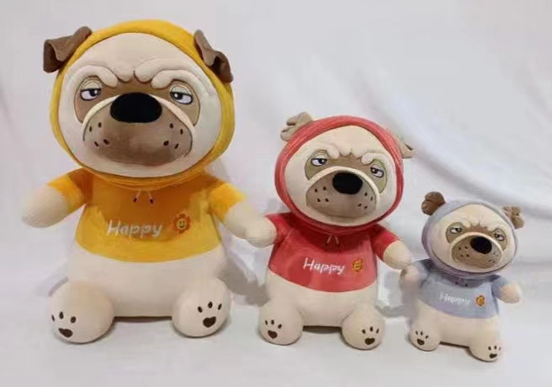 Sitting Shar Pei Dog Plush Toy Stuffed Animal Toys