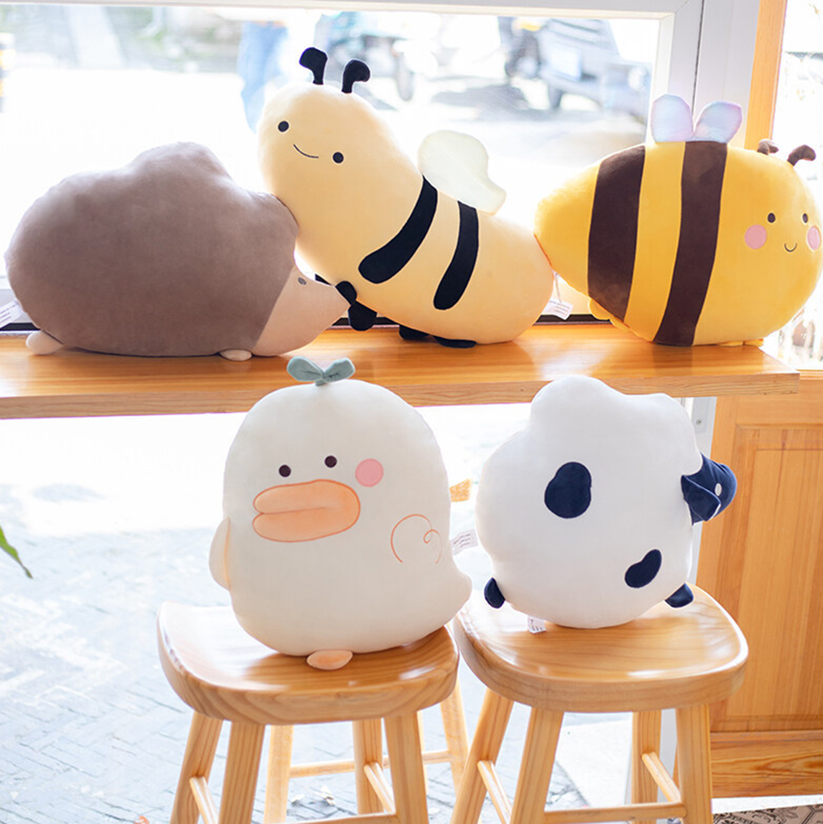 Animal Bee Lamb Hedgehog Duck Plush Pillow