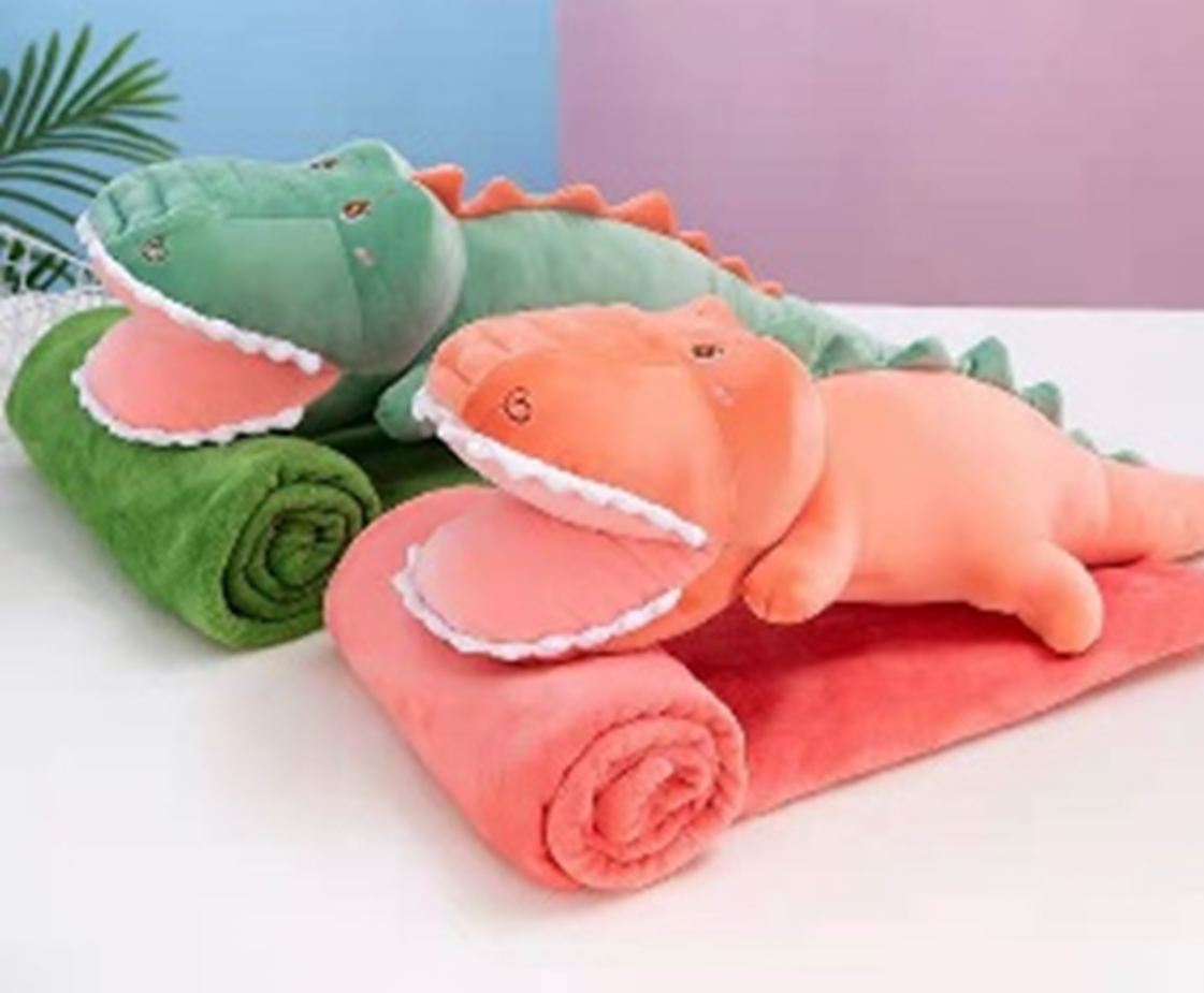 Crocodile Plush Toy Blanket