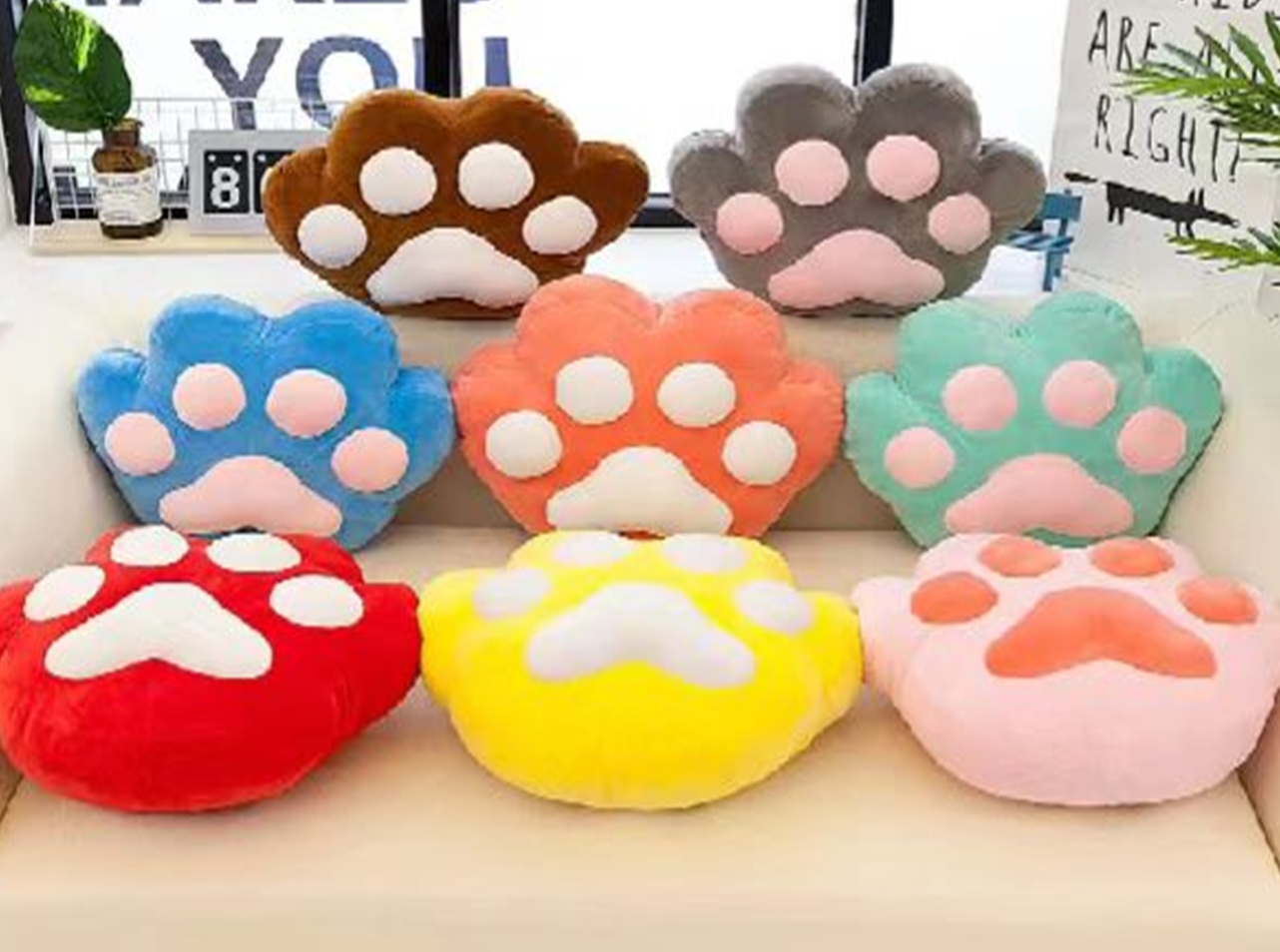 Four-way Stretch Cat Paw Plush Toy Blanket