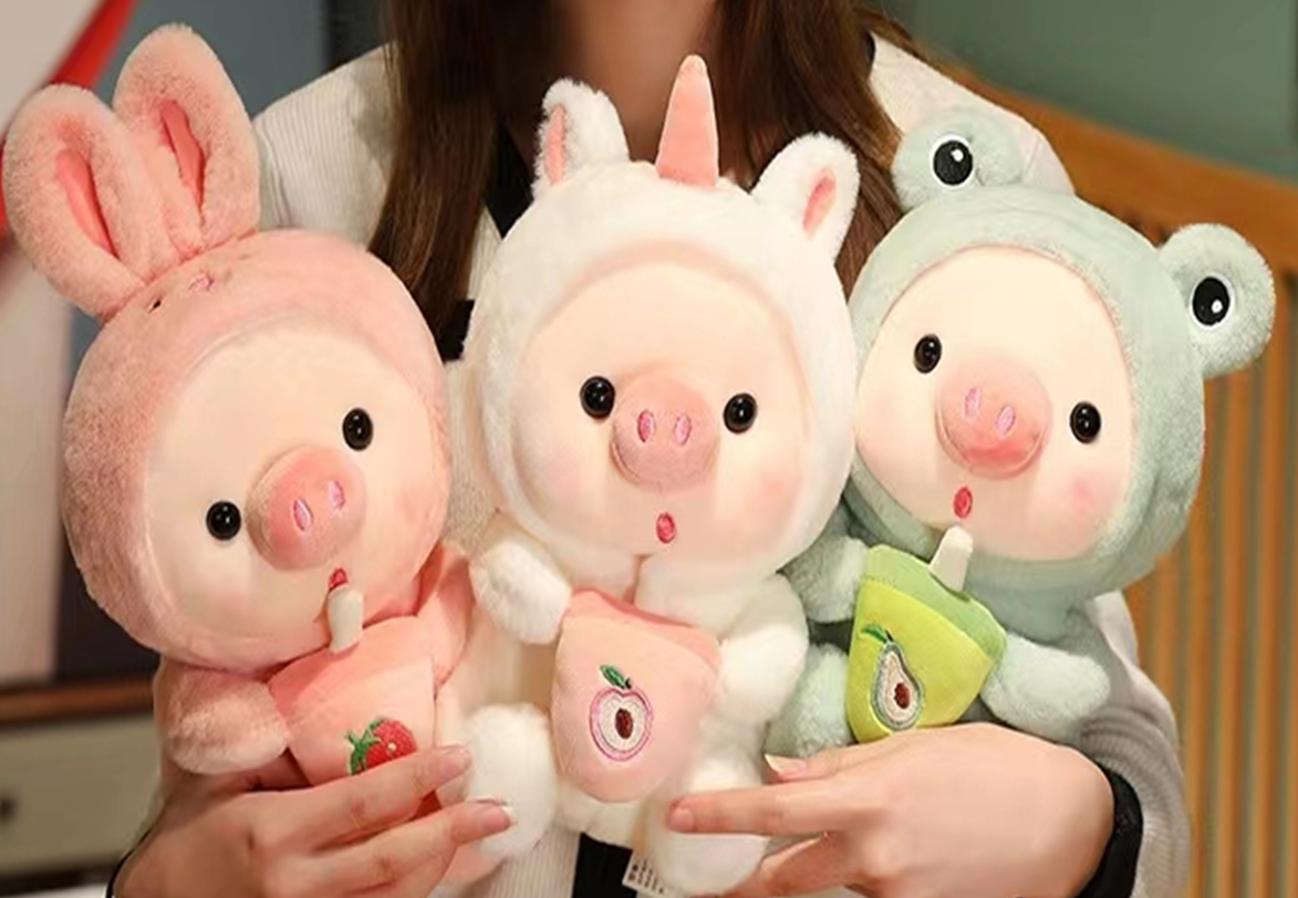 Milk Tea Pig Plush Toy Stuffed Animal Toys
