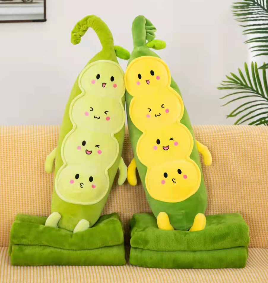 Pea Air Conditioning Quilt Plush Toy Blanket