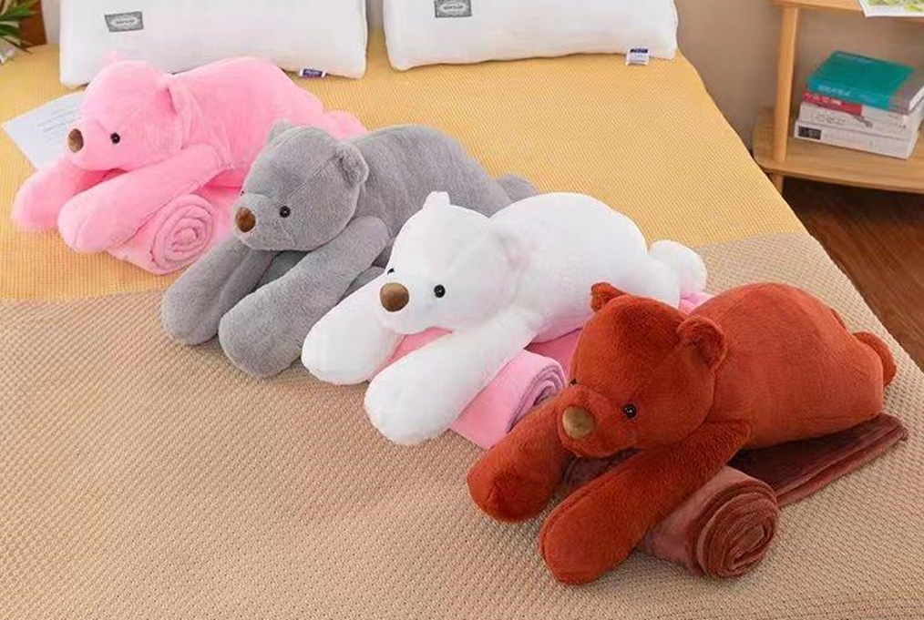 Polar Bear Plush Toy Blanket