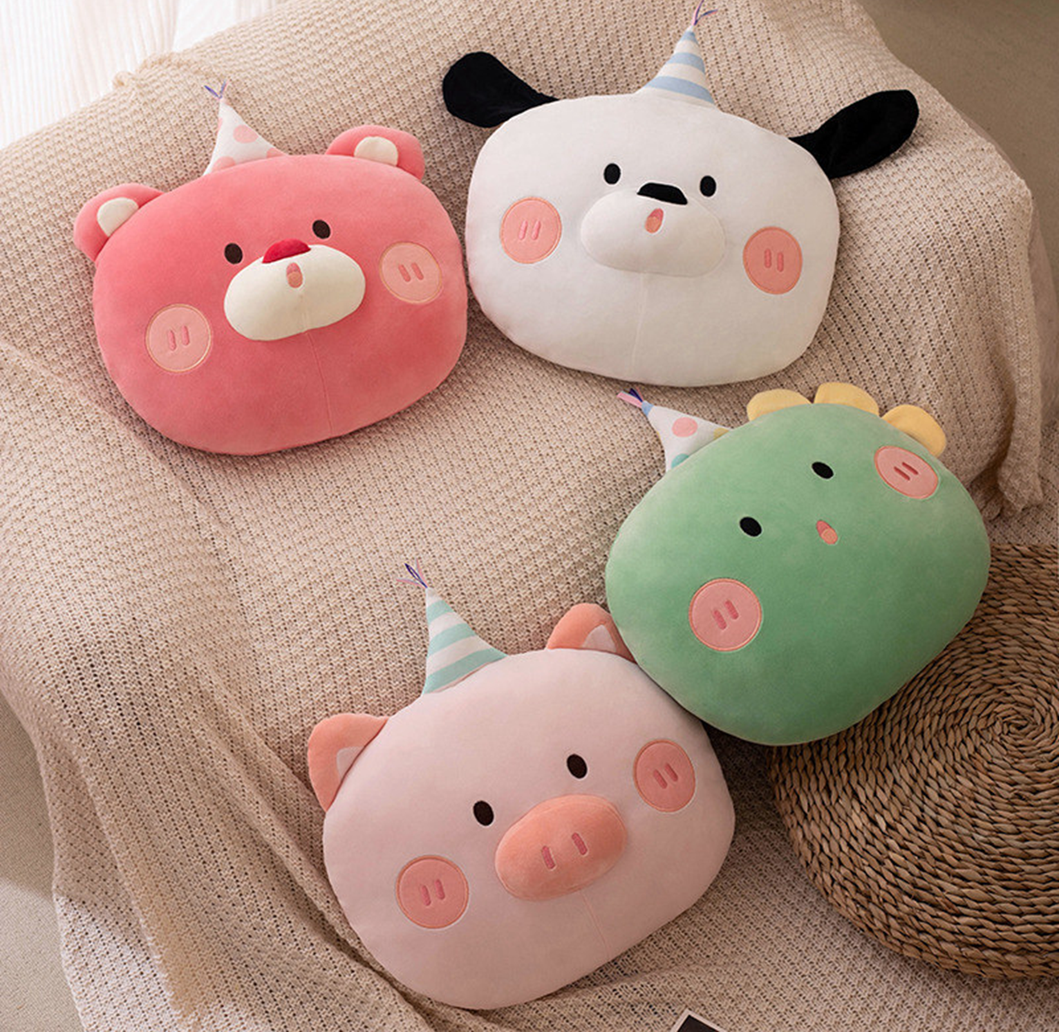Moon and Star Plush Pillow