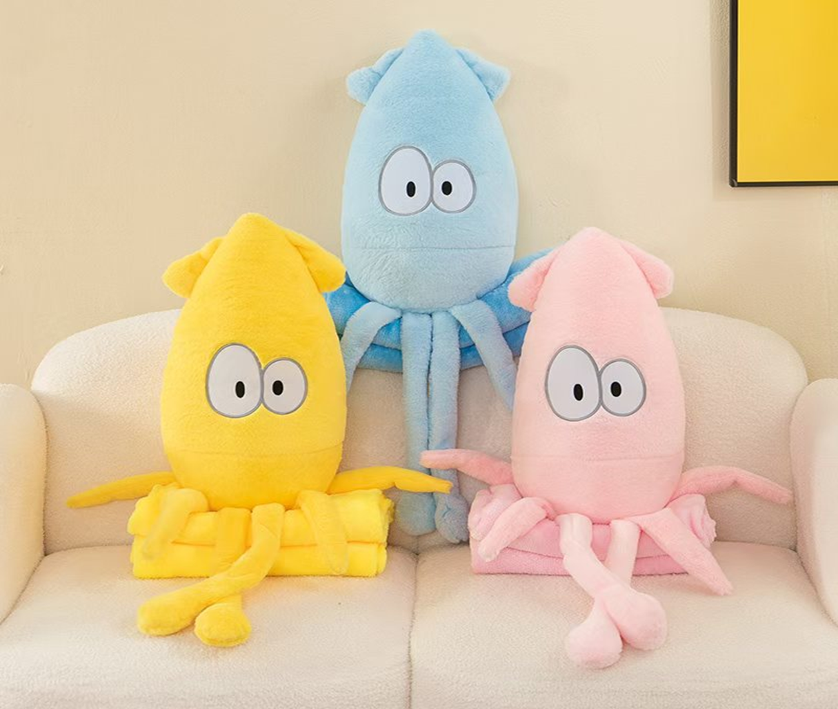 Squid Plush Toy Blanket