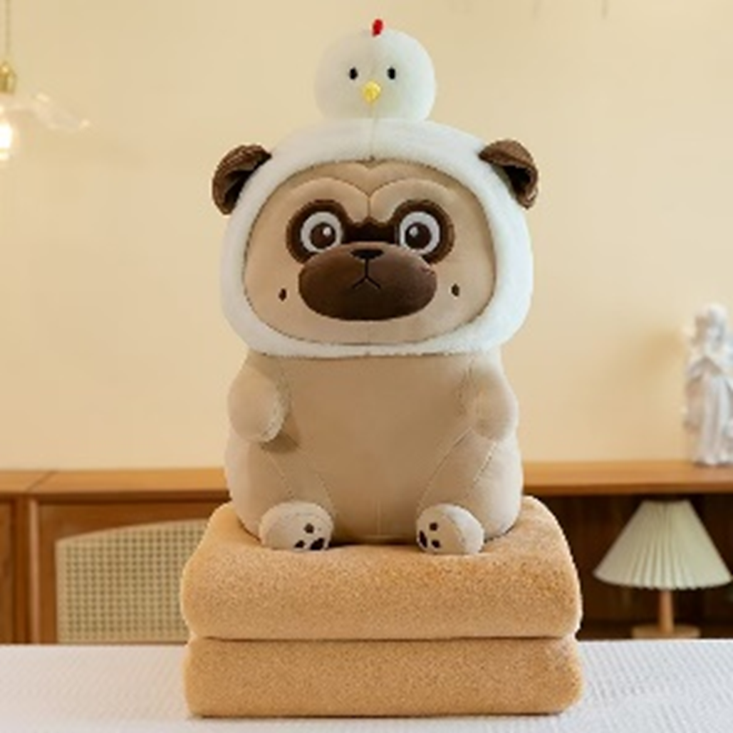 Shar Pei Dog Plush Toy Blanket