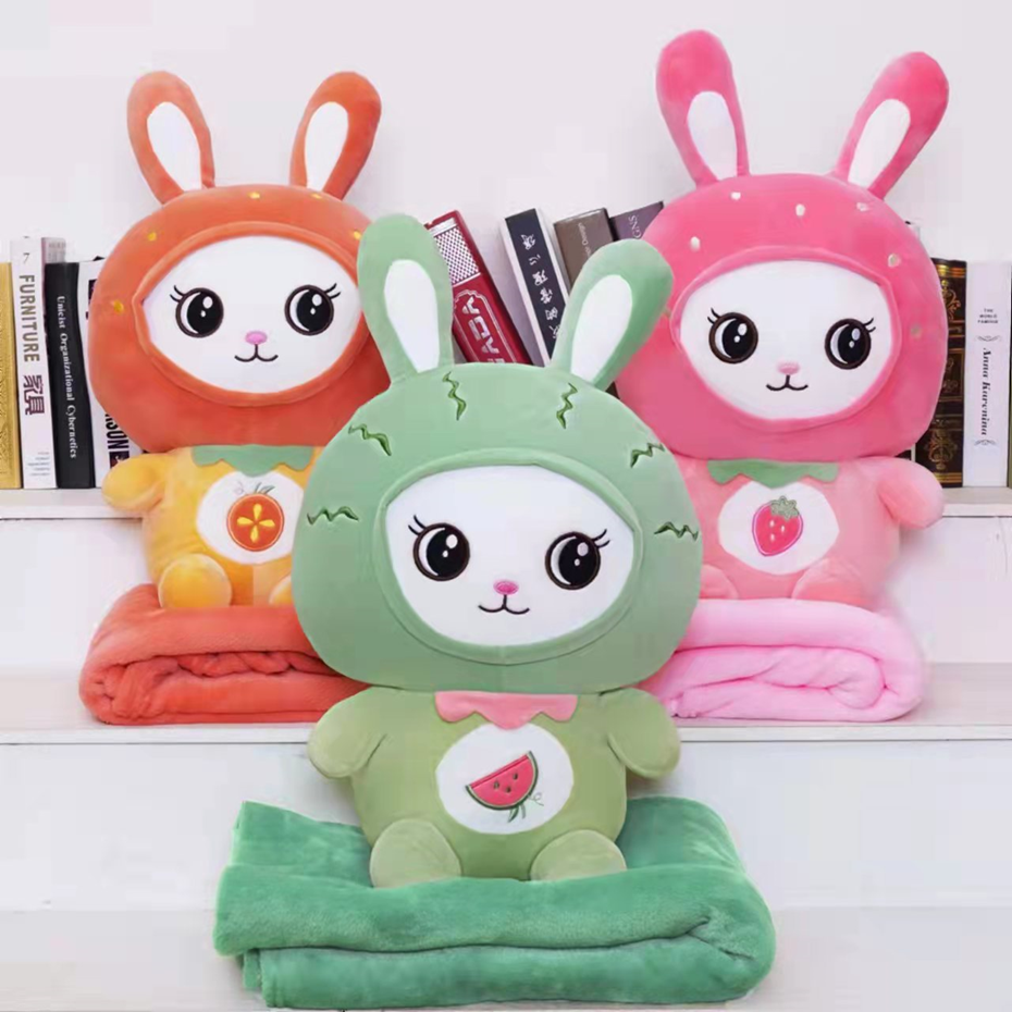 Fruit Rabbit Plush Toy Blanket
